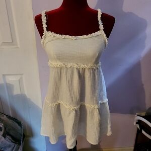 Crystal Doll Womens Off White Short  Mini Dress Juniors. 🙂